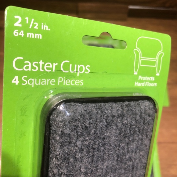 Lot Of 5 Waxman 4 Pieces 2-1/2" / SQUARE CARPET CASTER CUPS - Picture 7 of 7